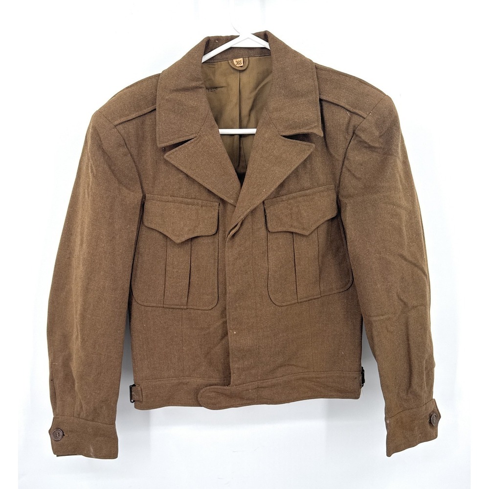 WWII Army Coat Jacket Brown‎